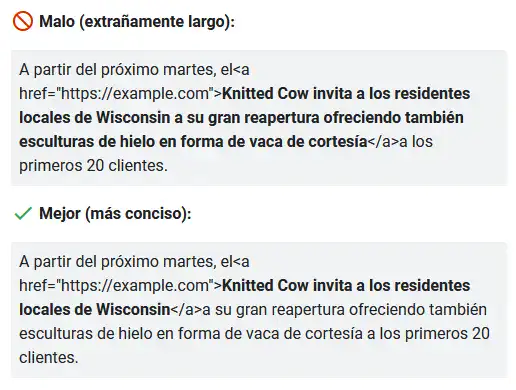 Concisión longitud