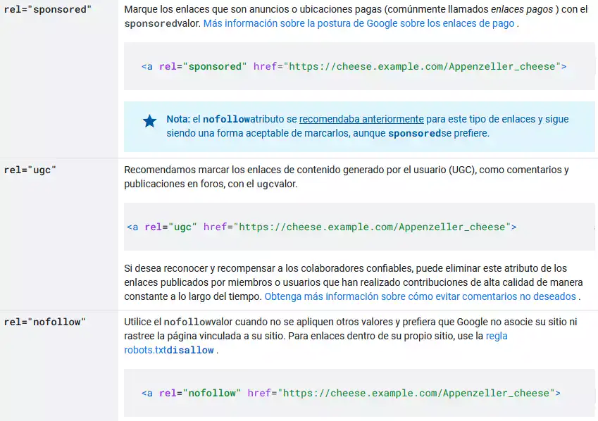 rel valores Google