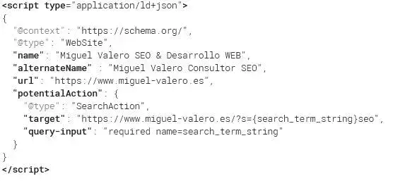 dato estructurado website miguel valero