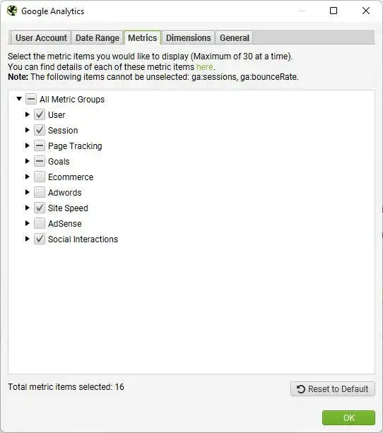 metricas google analytics screamming frog