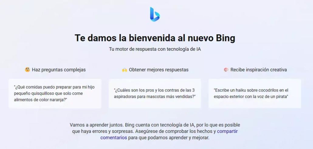 bing chatGPT Usos del chat de Bing basado en chatGPT para el seo
