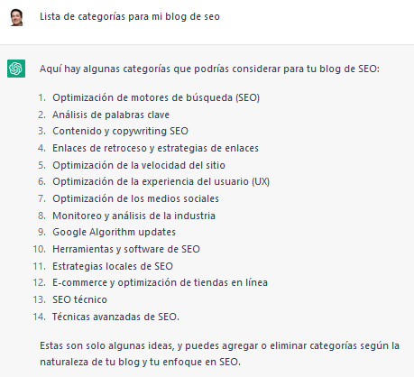 Categorías para un blog de seo