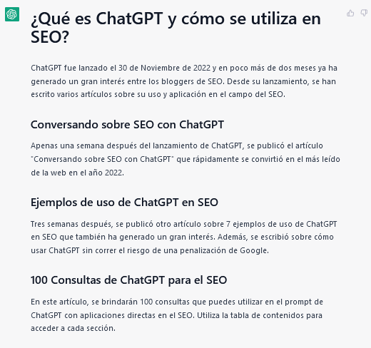 H1, h2 chatGPT