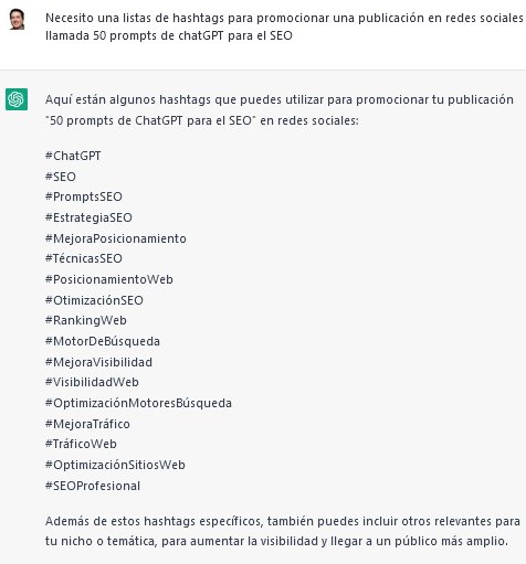 generación de hashtag
