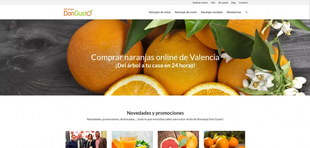 Seo para ecommerces - Naranjas Don Gusto