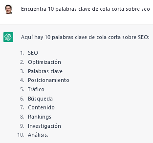 palabras clave shortail