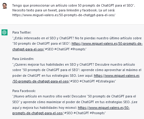 Promoción en redes sociales