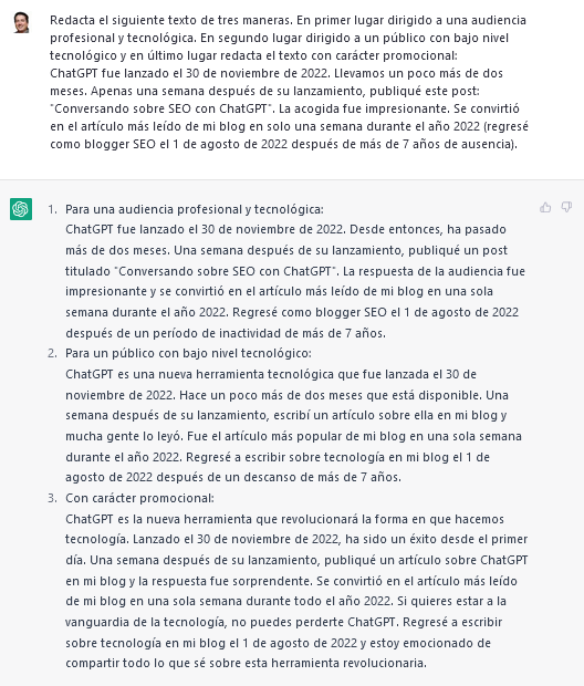 reescritura de texto segun-audiencia